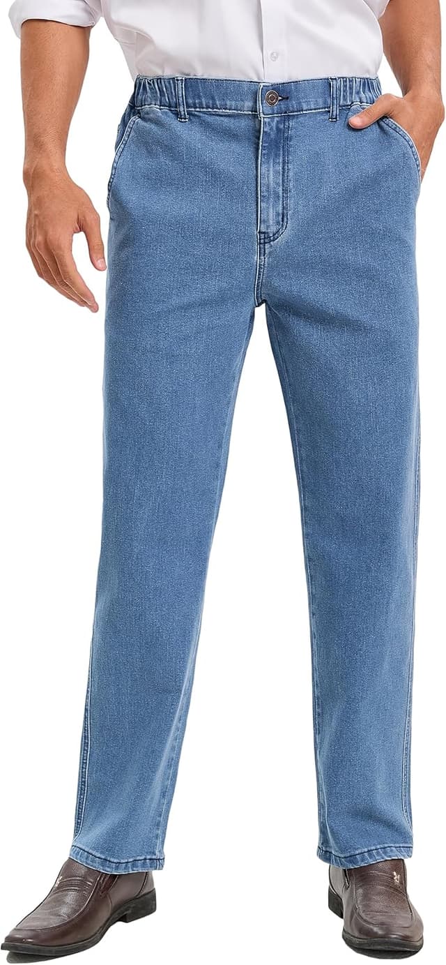 Thumbnail 6 de Men’s Elastic Waist Jeans Relaxed Fit