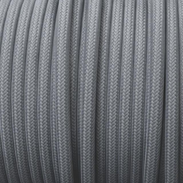 Detalle 2 de smartect Cavo elettrico tessile grigio scuro tripolare (3 x 0,75 mm²), 3 metri