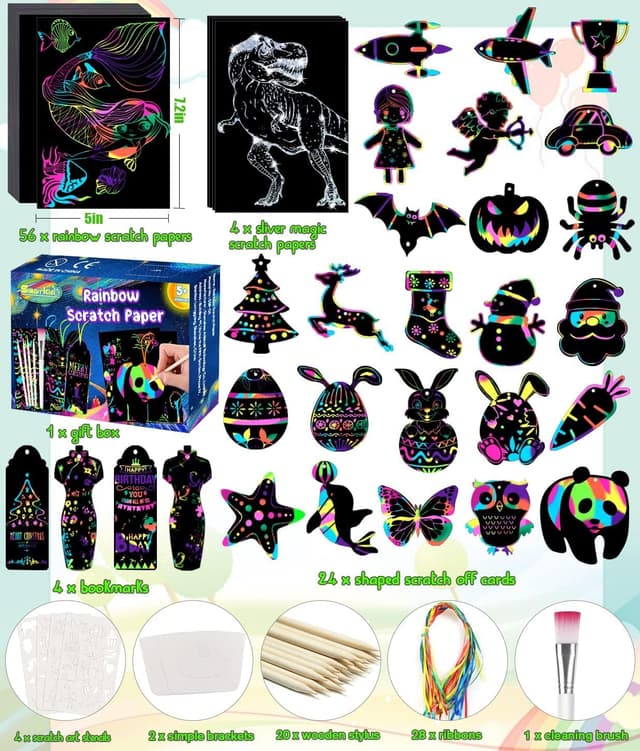 Thumbnail 5 de Smarkids 143 Hojas de Rascar colores kit creativo