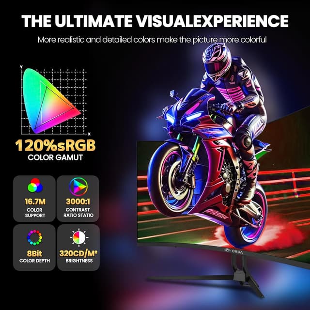 Detalle 2 de CRUA 32" Curved Gaming Monitor