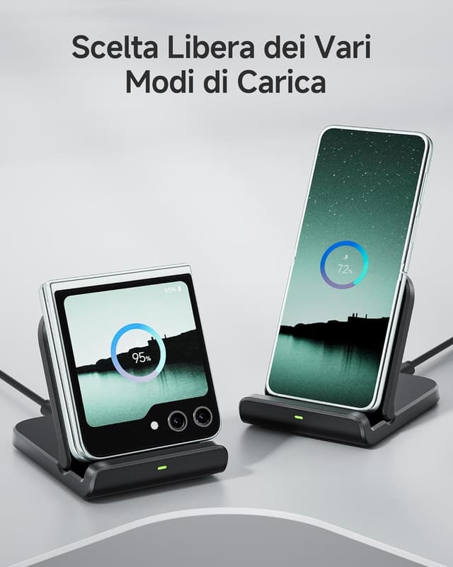 Detalle 2 de Caricatore wireless pieghevole SwanScout 501S per Galaxy Z Flip