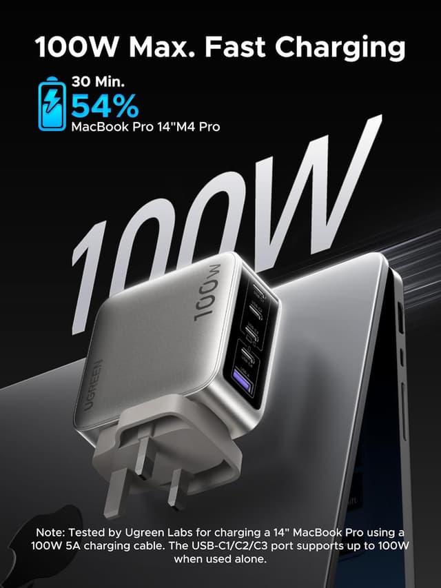 Detalle de UGREEN Nexode Pro 100W USB-C charger