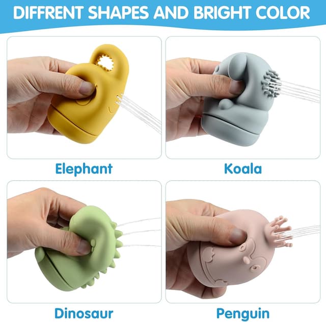 Detalle de Giocattoli da bagno in silicone 1 2 3 4 anni