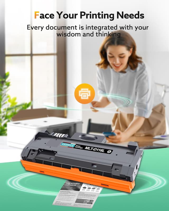 Detalle 2 de KEENKLE 2er-Pack MLT-D116L Toner Schwarz für Samsung Xpress (kompatibel, 2x D116L)