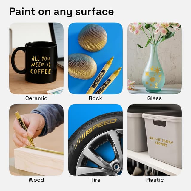 Detalle 2 de ARTISTRO 2 Gold oil marker medium tip