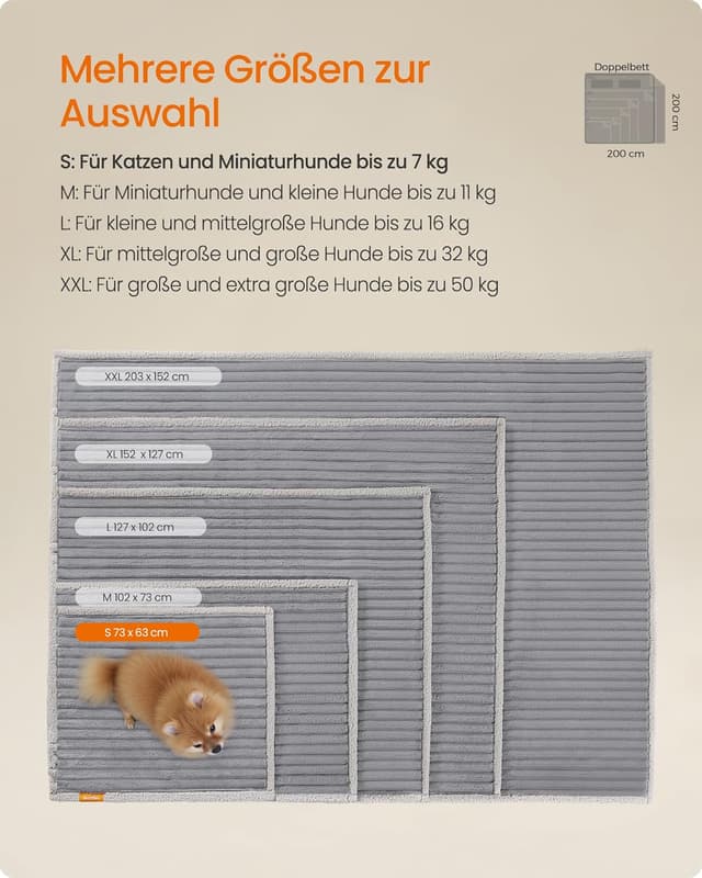 Detalle 2 de Feandrea Hundedecke S 73 x 63 cm wasserdicht