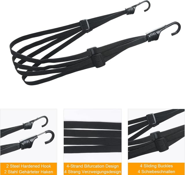 Thumbnail 2 de URAQT Gepäckspanngurt Elastisch 2er Set