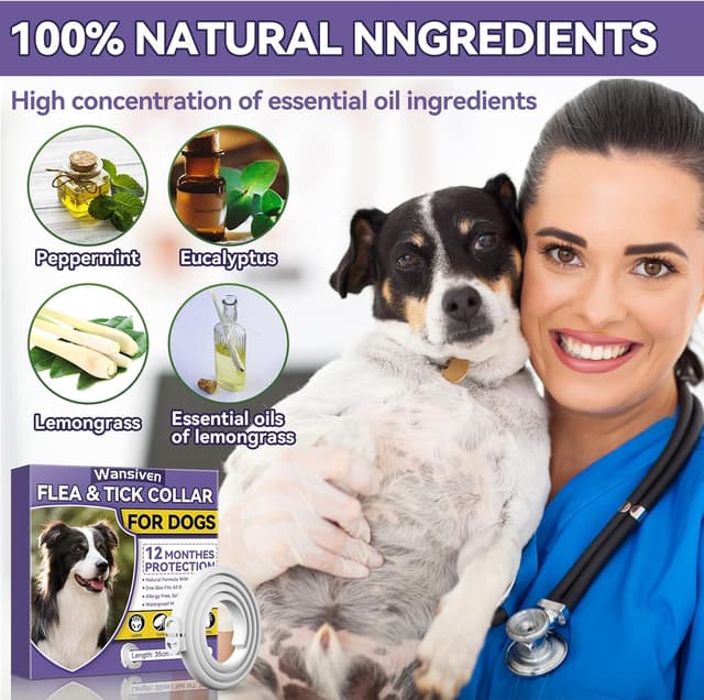 Detalle de Wansiven collier anti-puces réglable 65 cm imperméable pour chien