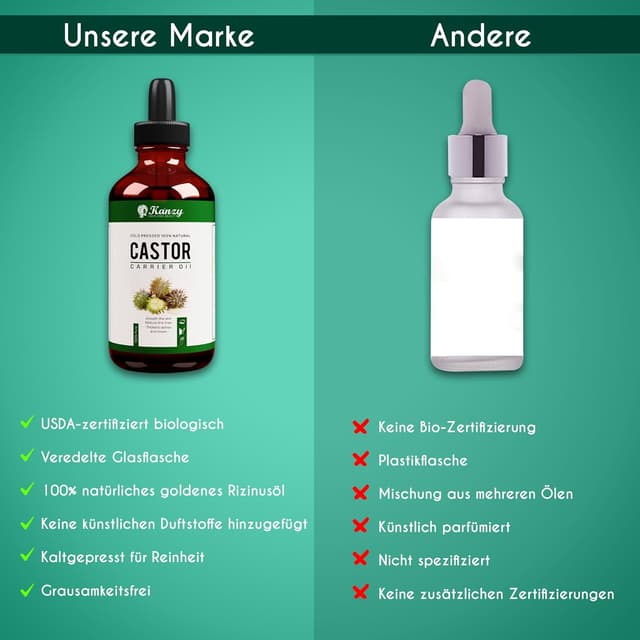 Thumbnail 6 de Kanzy Rizinusöl Bio 100 ml für Haare und Körper ⚙