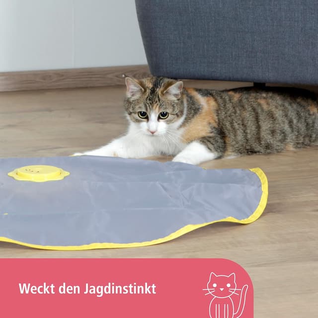 Detalle de Kerbl 2-in-1 Catch The Tail Feather Cat Toy with rotating feather and stick play modes