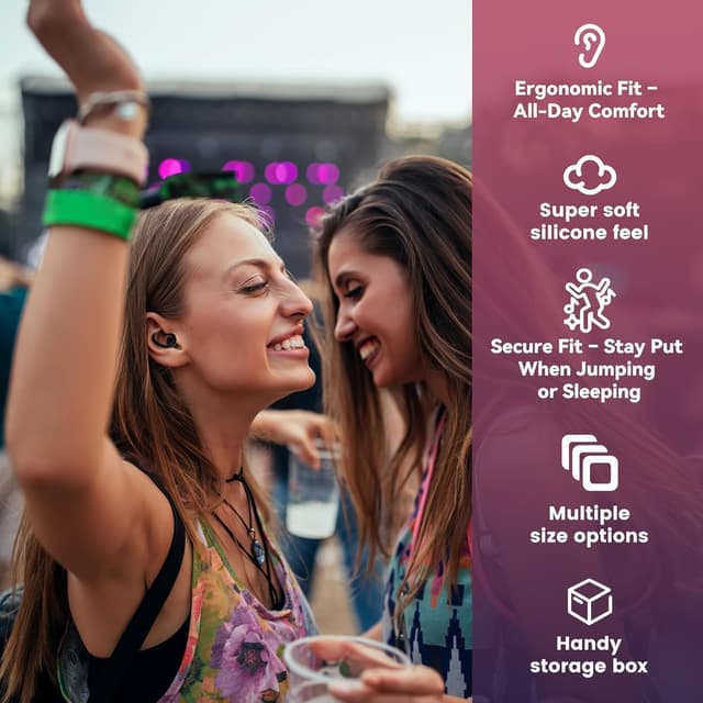 Detalle 2 de WLSCTY Ohrstöpsel zum Schlafen für Seitenschläfer (weiche Silikon-Ohrstöpsel gegen Schnarchen), 6 Größen S/M/L