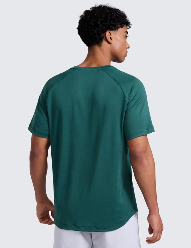 Detalle 2 de CRZ YOGA maglietta uomo traspirante leggera a girocollo, con tessuto ad asciugatura rapida