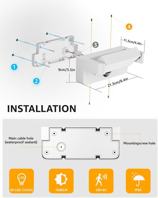 Thumbnail 6 de Aipsun Applique LED da parete 24 W