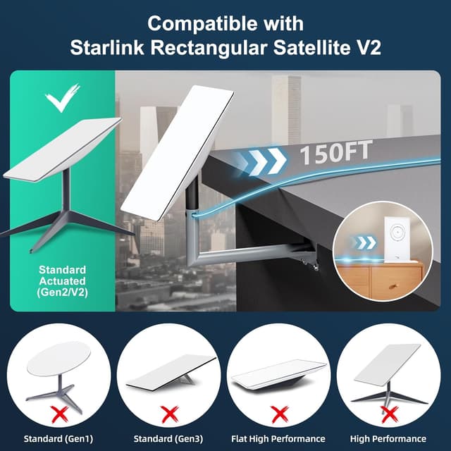 Thumbnail 2 de 150ft Starlink Cable for Starlink Gen 2 Extension cable