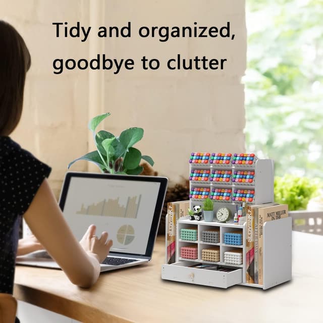 Detalle 2 de Organizador de escritorio Kaishuai 28x15x33 cm