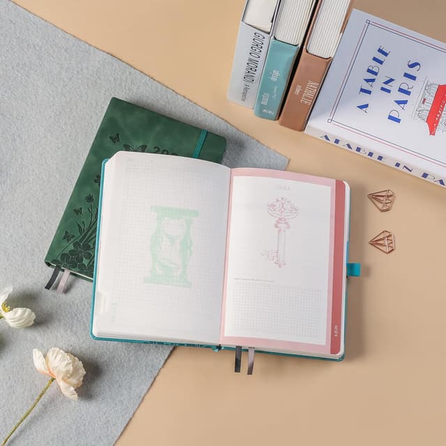 Detalle 2 de Diario 2026 Giorno per Pagina A5, Verde Mare