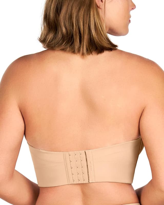 Detalle de HSIA Strapless Longline Corset Bra for Plus Size Curves (Convertible, Minimizer Support)