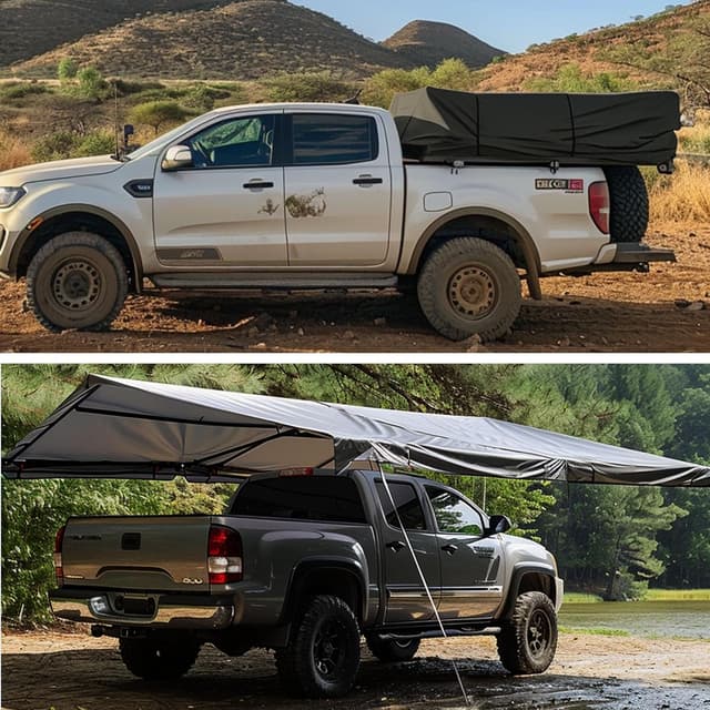 Detalle 2 de Eastarp 10x12 FT Black Ultra-Heavy Duty Canvas Tarp (28 Mil Silicone Coating) with Grommets