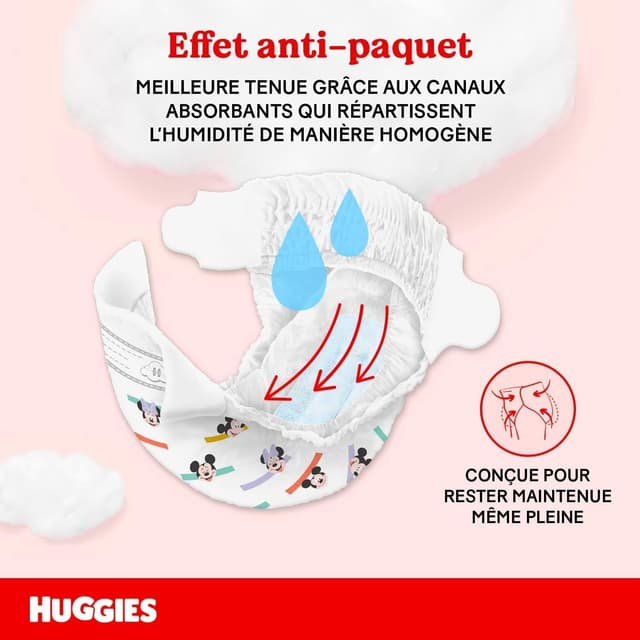 Detalle de HUGGIES Little Movers couches bébé 168 👶