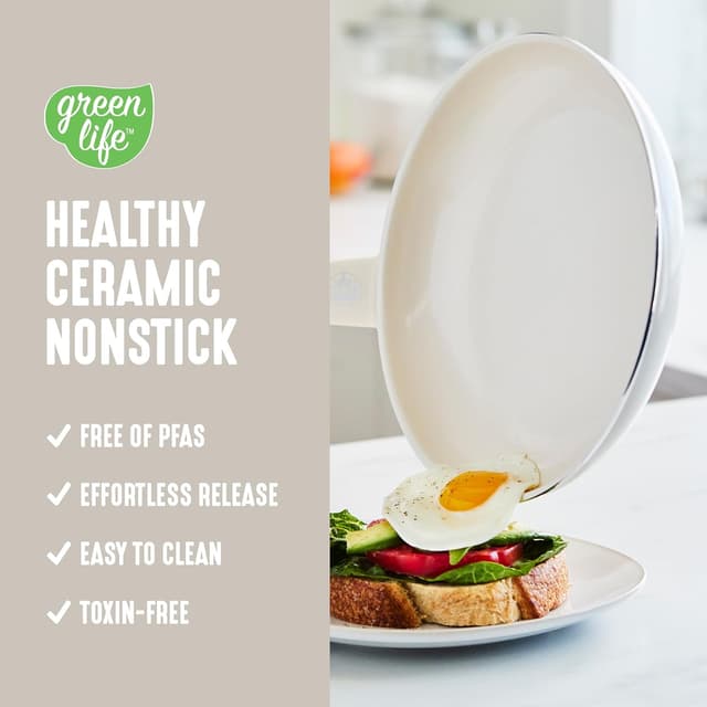 Detalle de GreenLife 16 Piece Cookware Set PFAS-Free