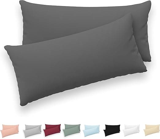 Imagen de Twinzen® Funda de Almohada 40x80 ✨ Juego de 2, Algodón Jersey en OfertitasTOP
