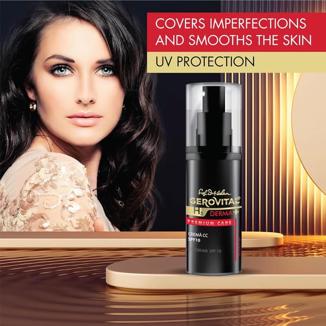 Detalle de CC Creme Gesicht LSF 10 mit anpassbarem Farbton – 30 ml, Gerovital H3 Derma+ Premium Care