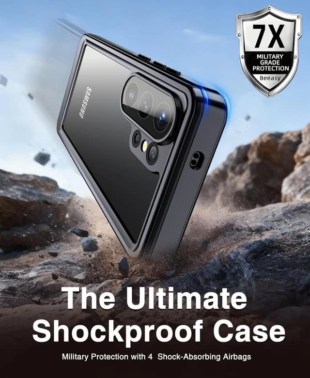 Detalle de Beeasy IP68 Waterproof Case for Samsung Galaxy S26 Ultra (Built-in screen protector & camera lens cover)