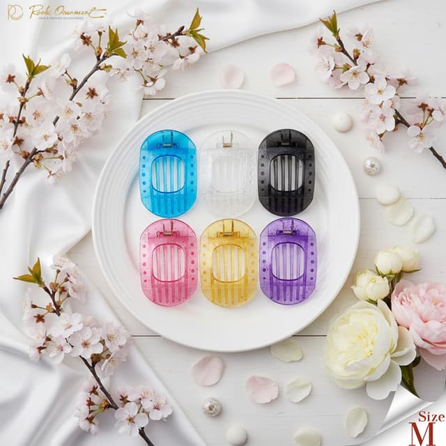 Detalle 2 de RC ROCHE 6 Flache Haarklammern für dichtes Haar