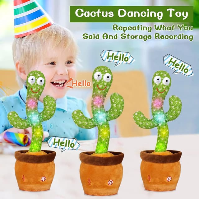 Thumbnail 3 de Emoin Talking Cactus interactive talking toy 🌵