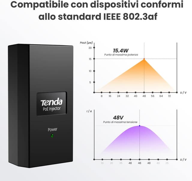 Thumbnail 2 de Tenda POE15F Adattatore PoE 15,4 W