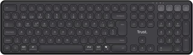 Detalle 2 de Trust Vaiya Teclado inalámbrico multidispositivo recargable 55% ♻️⌨