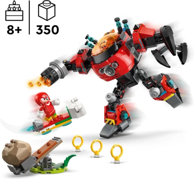 Detalle 2 de LEGO Sonic the Hedgehog Knuckles vs. Dr. Eggmans Egg Crusher Mech (77005)