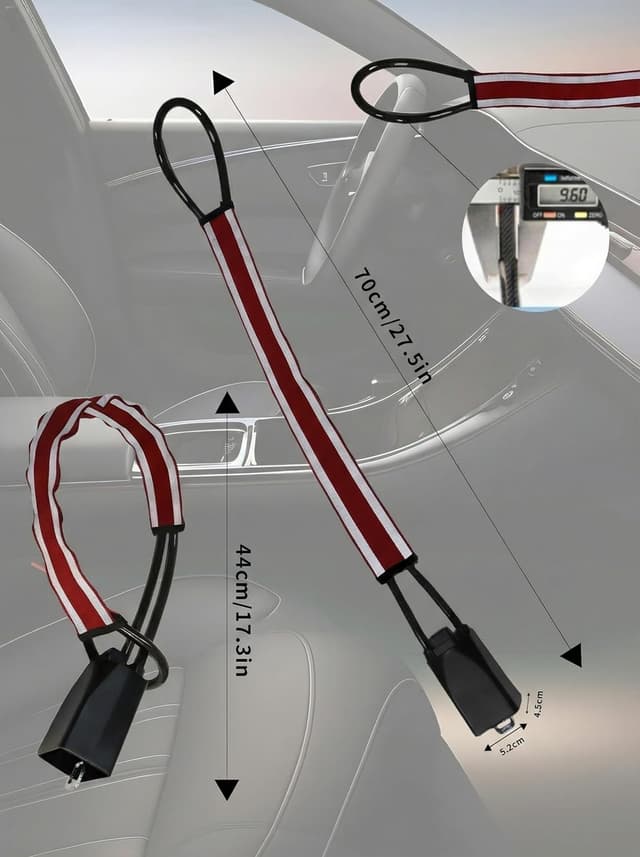 Detalle de Steering wheel lock with reflective stripe