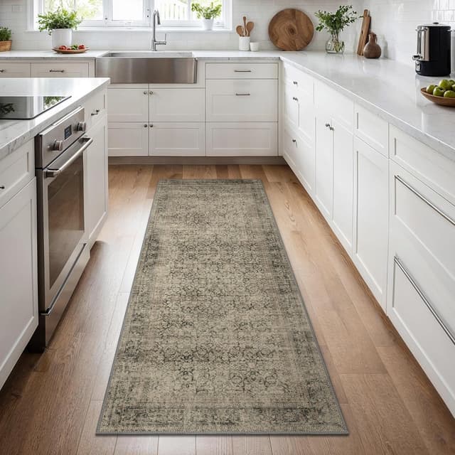 Thumbnail 6 de BEIMO Tapis de salon 60x150 cm style oriental vintage à poils courts, antidérapant