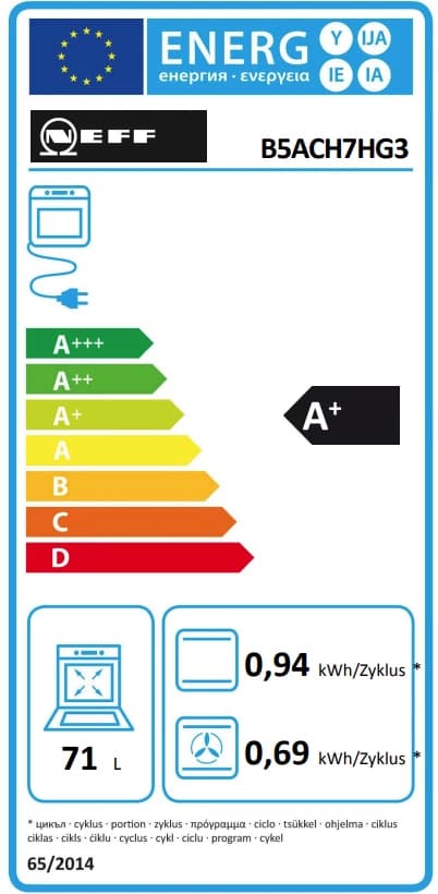 Detalle 2 de NEFF B5ACH7HG3 Einbau Solo-Backofen 275°C 🥘