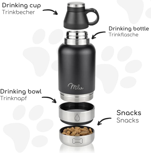 Detalle de Milu Trinkflasche Hunde 950 ml 🚶