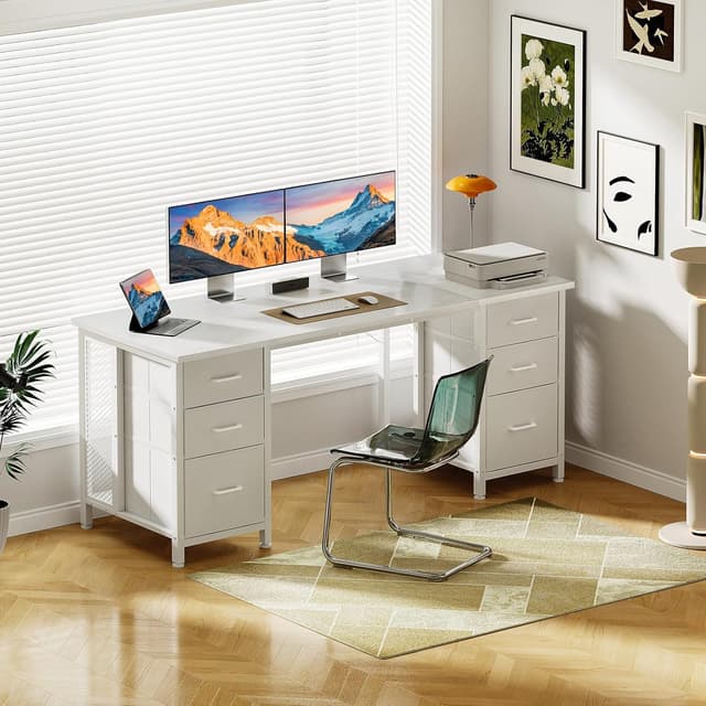 Detalle 2 de Coleshome Escritorio 160x52 cm con 6 Cajones