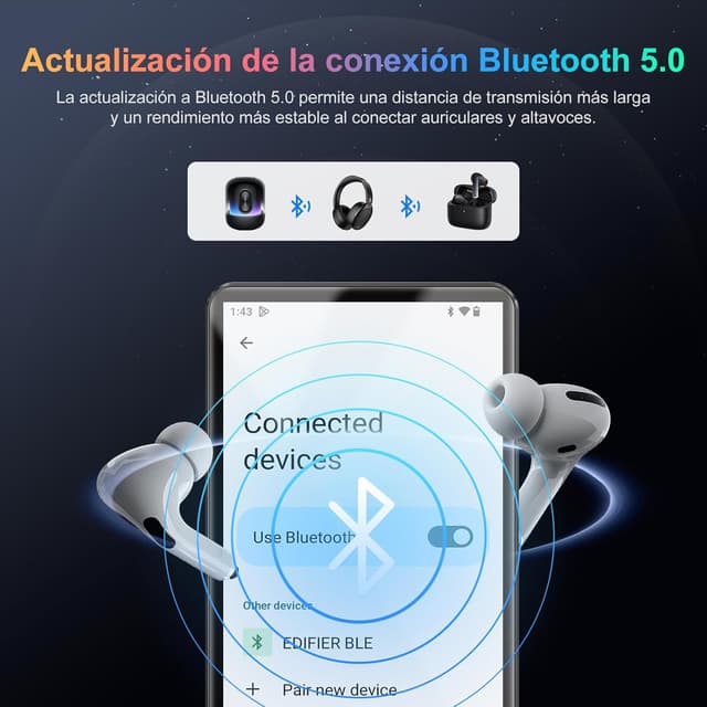Thumbnail 4 de 96GB MP3 Player Android con Bluetooth WiFi