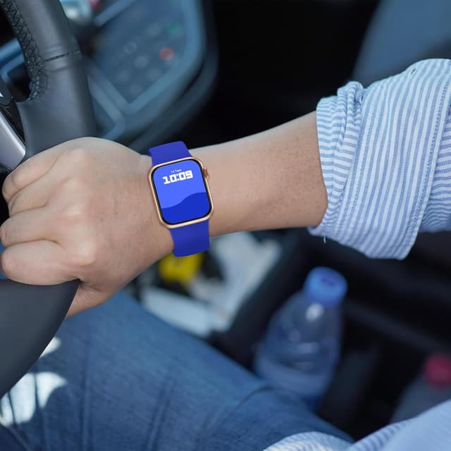 Detalle de Adepoy 2-Pack Soft Silicone Sport Strap for Apple Watch (compatible 49mm–38mm)