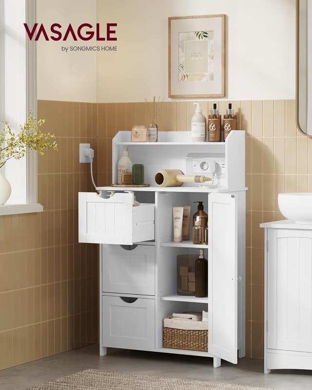 Detalle 2 de VASAGLE BBC775W03 mobile bagno 100 cm