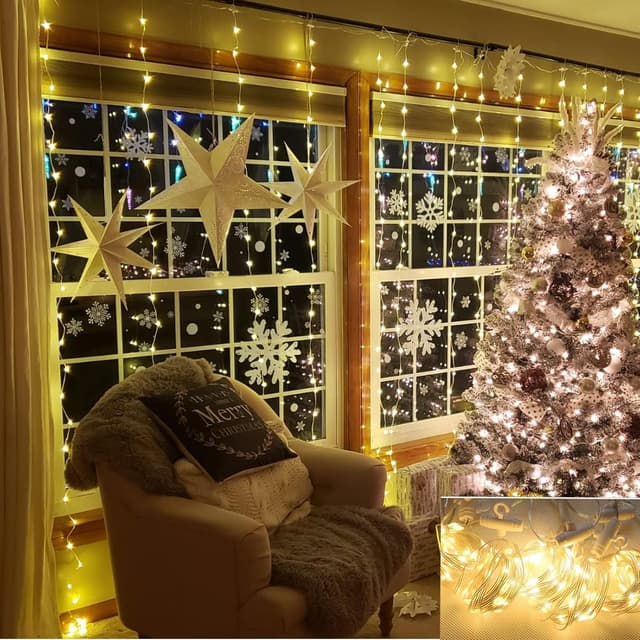 Thumbnail 1 de A.bigwhale Lichtervorhang 2x2m 200 LED