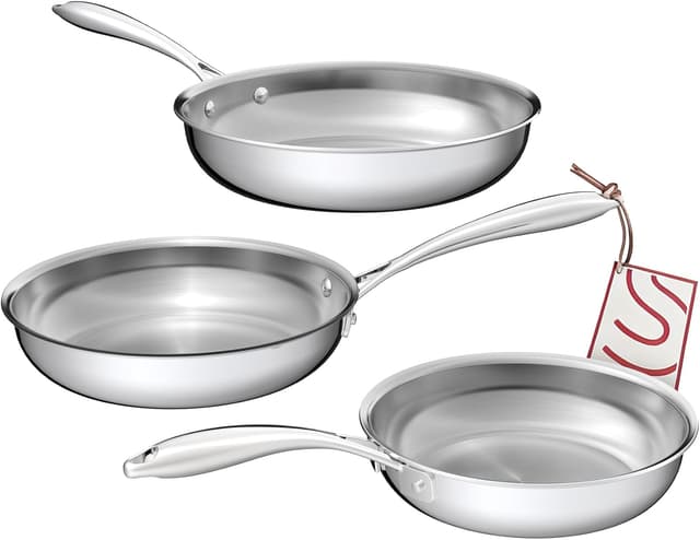 Detalle de SANFELA set padelle acciaio 5 strati 3 pezzi