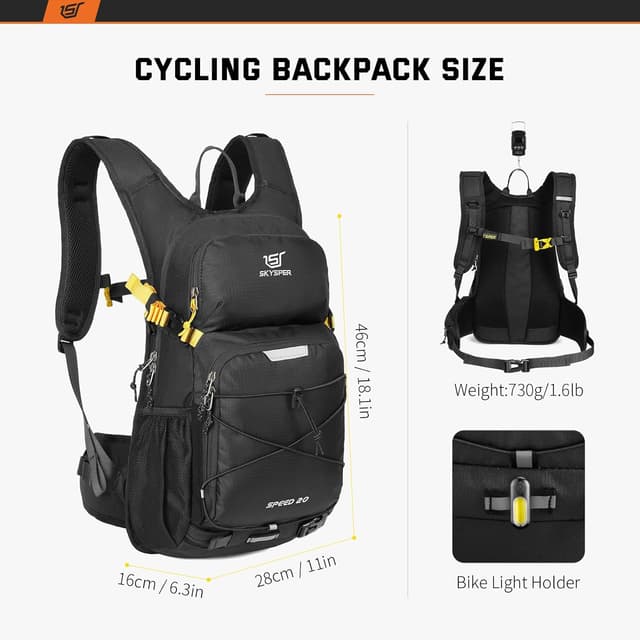 Detalle 2 de SKYSPER 20L Wanderrucksack Fahrradrucksack