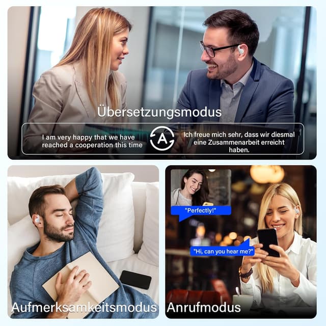 Thumbnail 2 de AI Kopfhörer Übersetzer 3‑in‑1, 164 Sprachen