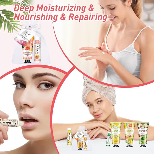 Detalle de 60-Pack Hand Cream and Lip Balm Bulk Gift Sets (Easter, Mother’s Day, Bridal Shower & More)