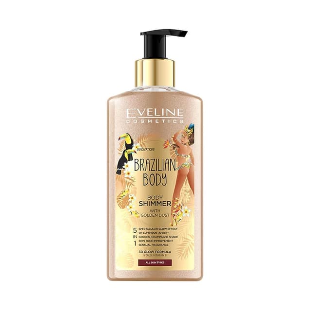 Detalle de Eveline Brazilian Body Golden Shimmer Körperöl 150 ml
