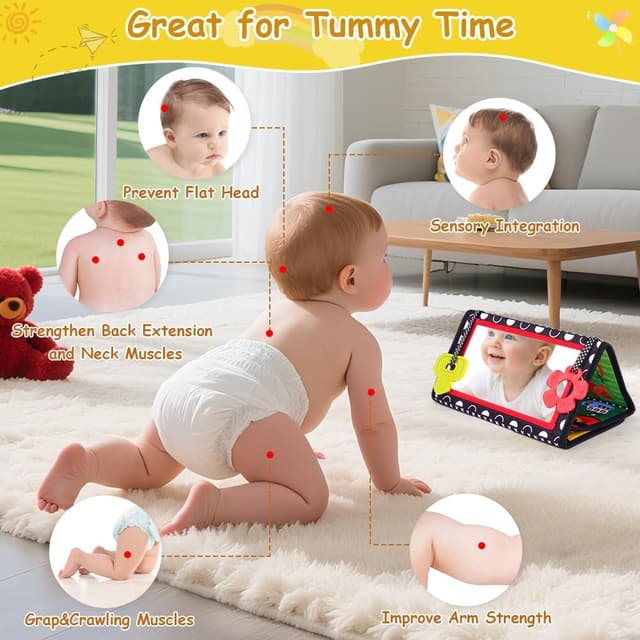 Detalle de Vicloon Tummy Time Mirror Toy for Babies