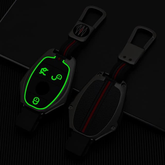 Detalle de Happyit zinc alloy and silicone car key cover case (for selected Mercedes-Benz models)