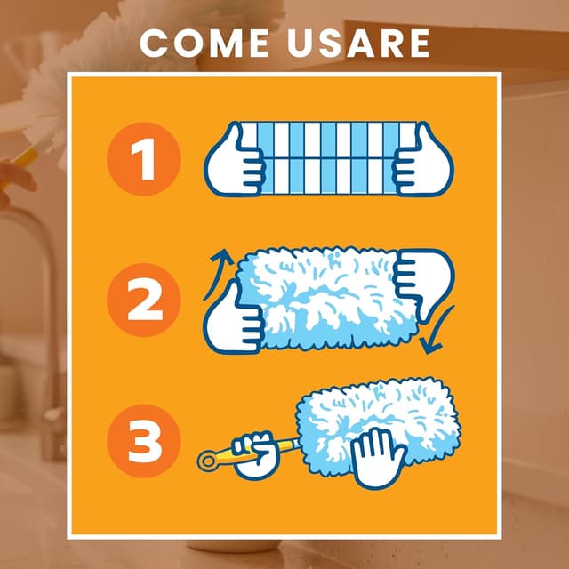 Detalle de FixedNow XXL set da 30 panni catturapolvere per Swiffer Duster (con asta e manico)