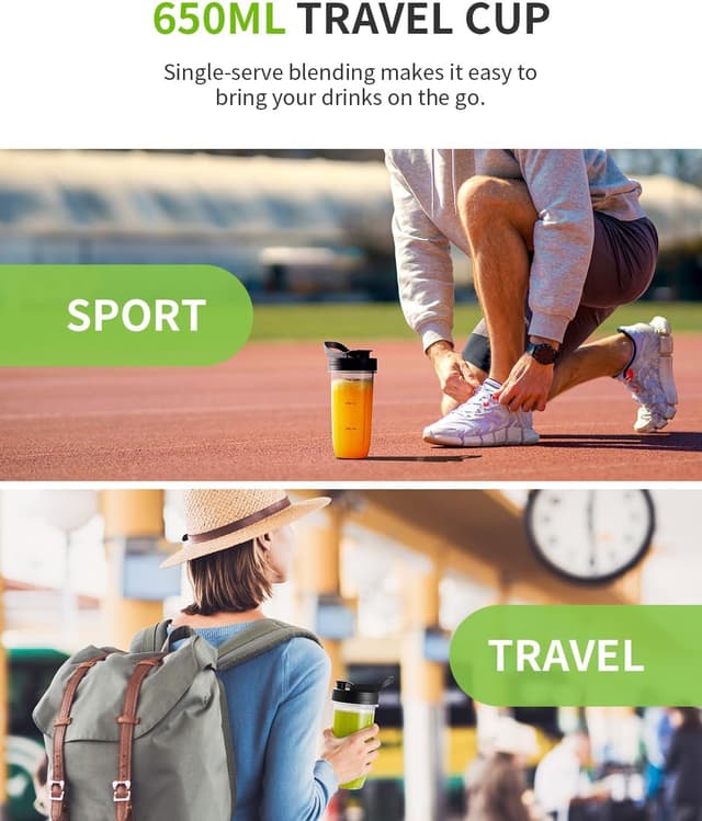 Thumbnail 5 de GDOR 1200W Standmixer Glas 2-1